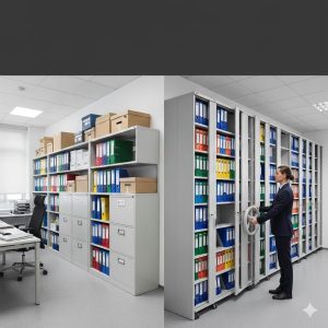 چگونه با بایگانی ریلی فضای اداری را ۳ برابر افزایش دهیم؟