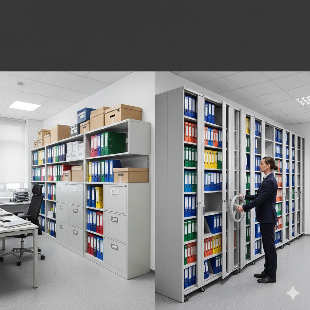 چگونه با بایگانی ریلی فضای اداری را ۳ برابر افزایش دهیم؟