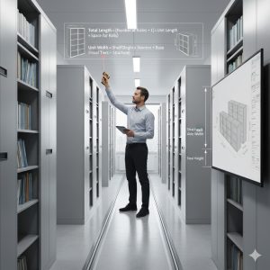 ابعاد بایگانی ریلی چگونه محاسبه می‌شود؟