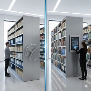 تفاوت بایگانی ریلی مکانیکی و برقی